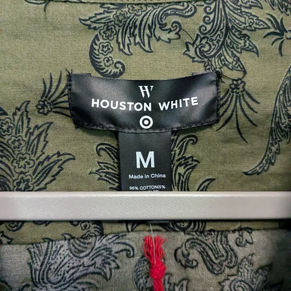 NWT Houston White Men's Olive Casual Button Down Shirt Sz M - Picture 8 of 11